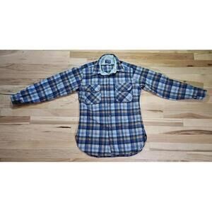 Vintage Pendleton Virgin Wool Button Flannel Shirt USA M